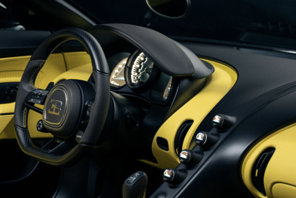 Bugatti W16 Mistral yellow interior