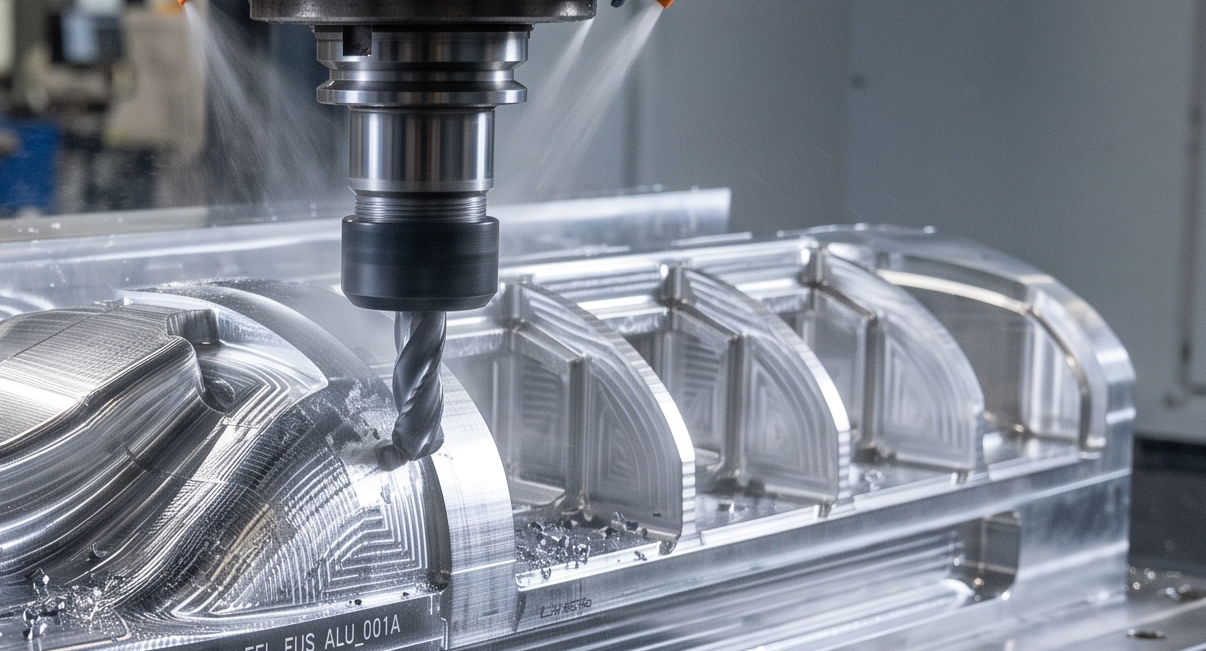 Fräsen eines großformatigen Metallmodells